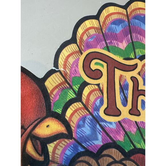 3 Vintage Thanksgiving Die Cut Turkeys Decoration Window Cutouts 1997 Beistle Co - Picture 12 of 16